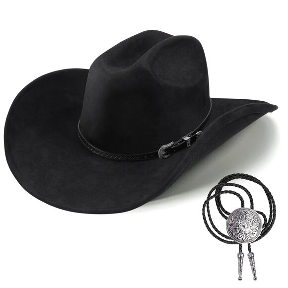 4616 Classic Western Suede Cowboy Hat For Men\'s Women\'s,wide Brim Felt main image 6